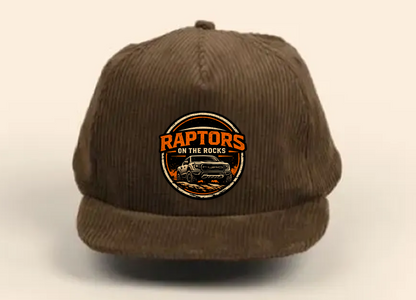 Brown ROTR 5-PANEL HAT - FLAT BRIM - STRUCTURED - CORDUROY